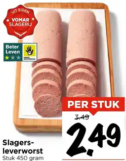 Vomar Voordeelmarkt Slagers leverworst aanbieding