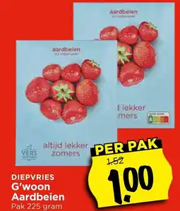 Vomar Voordeelmarkt G'woon Aardbeien aanbieding