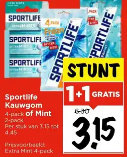 Vomar Voordeelmarkt Sportlife Kauwgom of Mint aanbieding