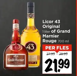 Vomar Voordeelmarkt Licor 43 Originalof Grand Marnier Rouge aanbieding