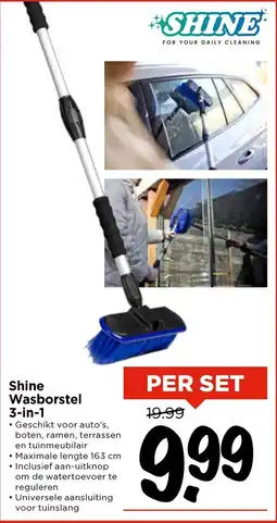 Vomar Voordeelmarkt Shine Wasborstel 3 in 1 aanbieding