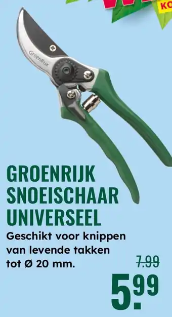 GroenRijk Groenrijk snoeischaar universeel aanbieding