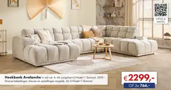 Woonsquare Hoekbank Avalanche aanbieding