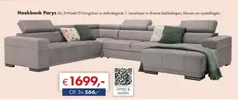 Woonsquare Hoekbank Parys aanbieding