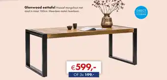 Woonsquare Glenwood eettafel aanbieding