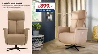 Woonsquare Relaxfauteuil Ascari aanbieding