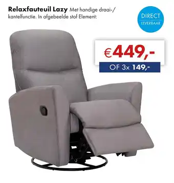 Woonsquare Relaxfauteuil Lazy aanbieding