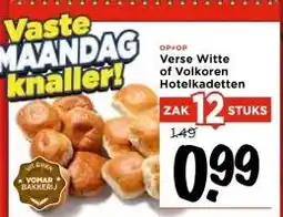 Vomar Voordeelmarkt OP OP Verse Witte of Volkoren Hotelkadetten aanbieding