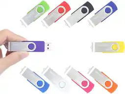 Amazon ENUODA USB Stick 32GB 10 Stuks USB 2.0 Memory Stick Hoge Snelheid Thumb Drives (10 Gemengde Kleuren) aanbieding