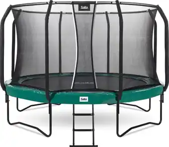 Bol.com Salta First Class - Trampoline met veiligheidsnet en ladder - ø 427 cm - Groen aanbieding