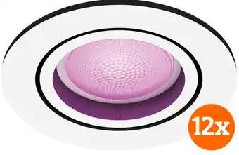 Coolblue Philips Hue Centura inbouwspot White and Color - rond - Wit - 12-pack aanbieding