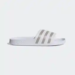 Foot Locker Adidas adilette Heren Slippers en Sandalen - Wit - Maat: 40 2/3 - Mesh/Synthetisch - Foot Locker aanbieding