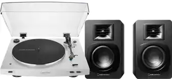 Coolblue Audio Technica AT-LP3XBT Wit + Audio-Technica ATH-SP3X Zwart aanbieding