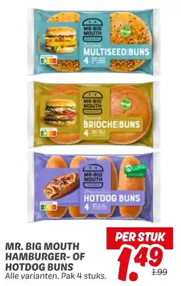 Dekamarkt Mr. big mouth hamburger of hotdog buns aanbieding