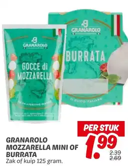 Dekamarkt Granarolo mozzarella mini of burrata aanbieding