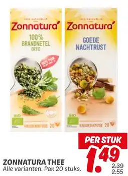 Dekamarkt Zonnatura thee aanbieding