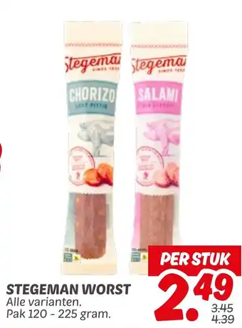 Dekamarkt Stegeman worst aanbieding