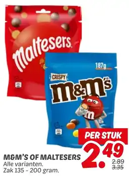 Dekamarkt M&m's of maltesers aanbieding