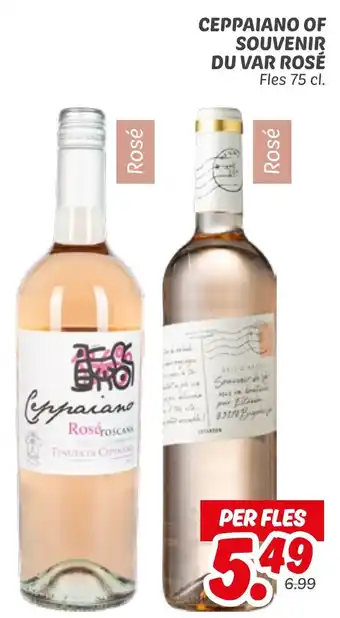 Dekamarkt Ceppaiano of souvenir du var rosé aanbieding
