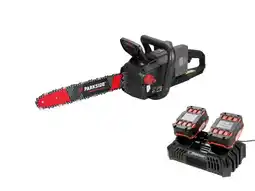 Lidl PARKSIDE PERFORMANCE Accu-kettingzaag 40 V met 2 accu's en 1 dubbele lader aanbieding