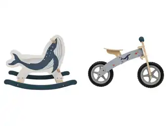 Lidl Playtive Houten schommeldier of loopfiets aanbieding
