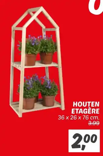 Dekamarkt Houten etagère aanbieding