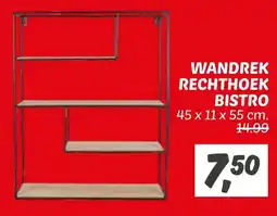 Dekamarkt Wandrek rechthoek bistro aanbieding