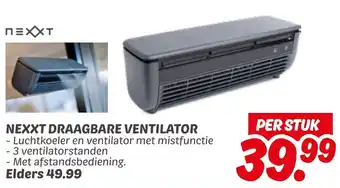 Dekamarkt Nexxt draagbare ventilator aanbieding
