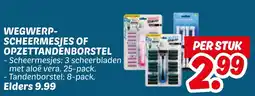 Dekamarkt Wegwerpscheermesjes of opzettandenborstel aanbieding