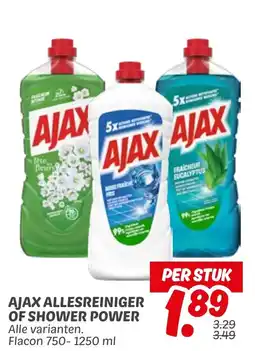 Dekamarkt Ajax allesreiniger of shower power aanbieding