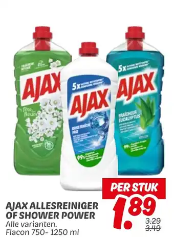 Dekamarkt Ajax allesreiniger of shower power aanbieding