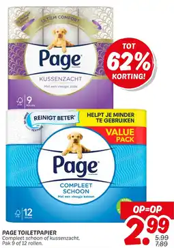 Dekamarkt Page toiletpapier aanbieding