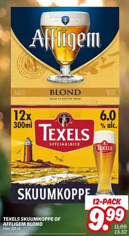 Dekamarkt Texels skuumkoppe of affligem blond aanbieding