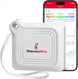 Amazon ThermoPro TP351 Hygrometer Thermometer Indoor Kamerthermometer Bluetooth Kamerthermometer aanbieding