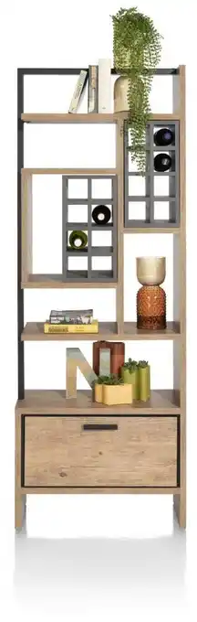 Henders & Hazel Pavarotti, roomdivider 70 cm - 1-lade t&t + 7-niches + 8-wijnvakken aanbieding