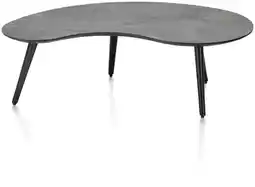 Henders & Hazel Maze, salontafel 100 x 59 cm - niervormig - hoogte 32 cm - Antraciet aanbieding