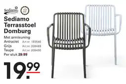 Sligro Sediamo Terrasstoel Domburg aanbieding