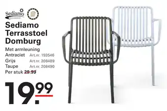 Sligro Sediamo Terrasstoel Domburg aanbieding