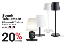 Sligro Securit Tafellampen aanbieding