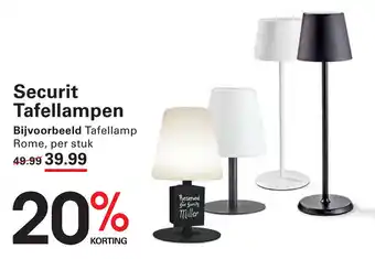 Sligro Securit Tafellampen aanbieding