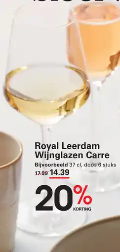 Sligro Royal Leerdam Wijnglazen Carre aanbieding
