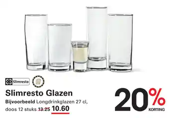 Sligro Slimresto Glazen aanbieding