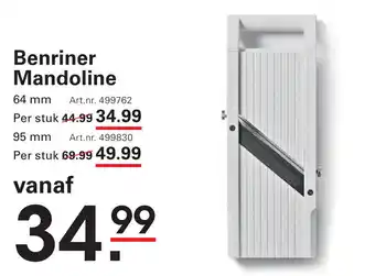 Sligro Benriner Mandoline aanbieding