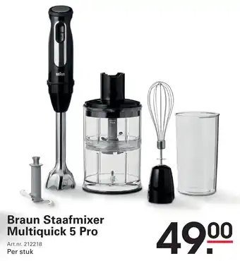 Sligro Braun Staafmixer Multiquick 5 Pro aanbieding