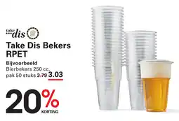 Sligro Take Dis Bekers RPET aanbieding