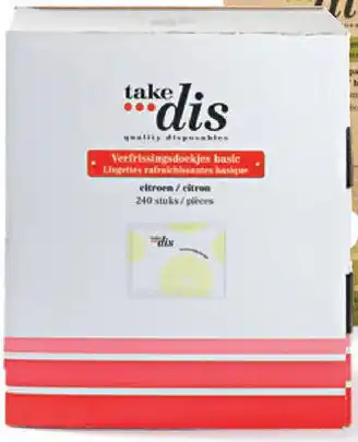 Sligro Take Dis Verfrissingsdoekjes Basic aanbieding