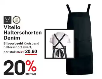Sligro Vitello Halterschorten Denim aanbieding