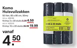 Sligro Komo Huisvuilzakken aanbieding