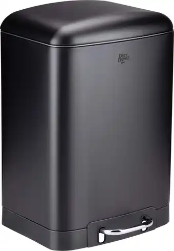 Bol.com Dirt Devil Pedaalemmer 12 Liter - Prullenbak Badkamer - RVS - Zwart aanbieding