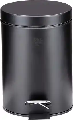 Bol.com Dirt Devil Pedaalemmer - Prullenbak 3 Liter - Badkamer of Toilet - Uitneembare Binnenbak - Zwart aanbieding